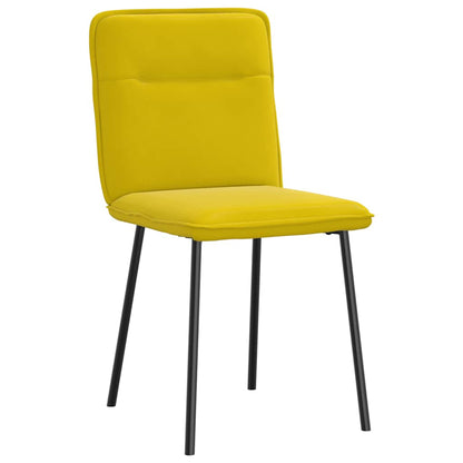 Cadeiras de jantar 2 pcs veludo amarelo