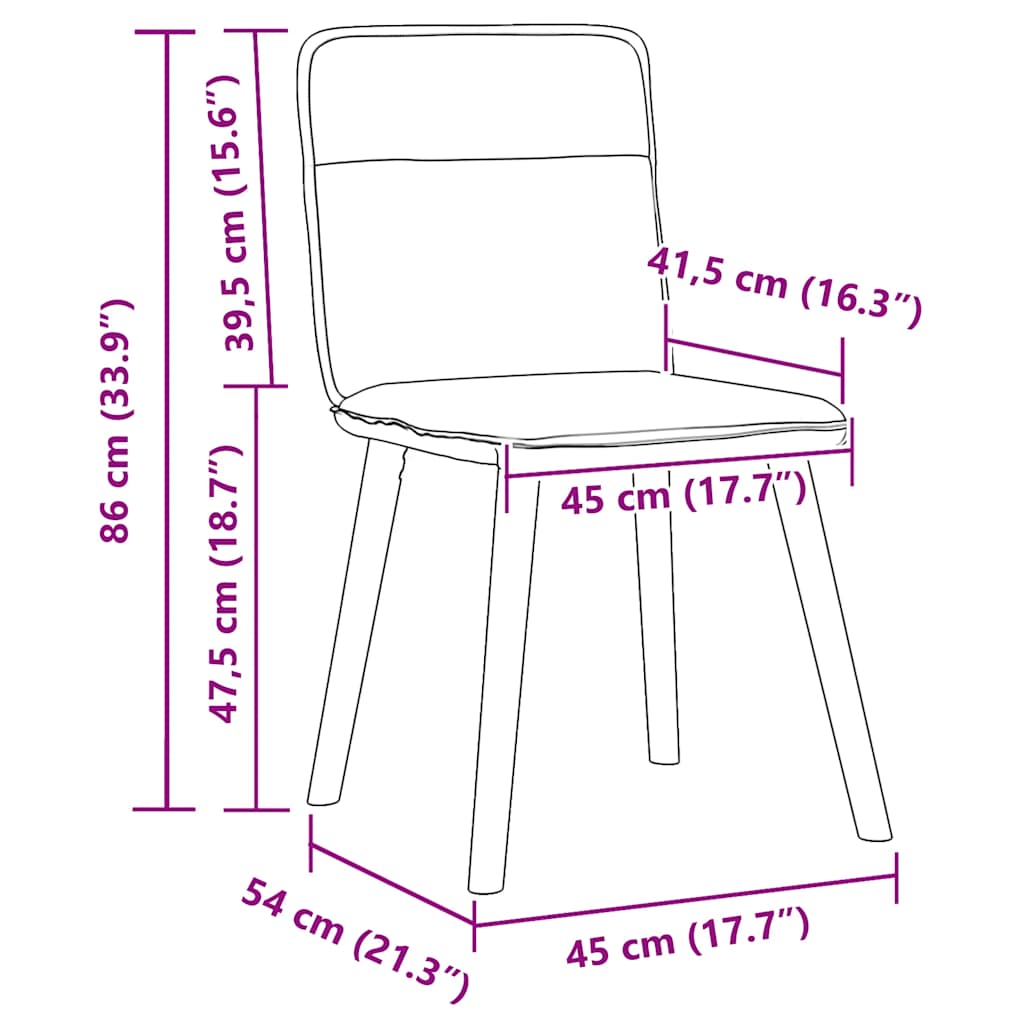 Cadeiras de jantar 2 pcs tecido cinzento-claro