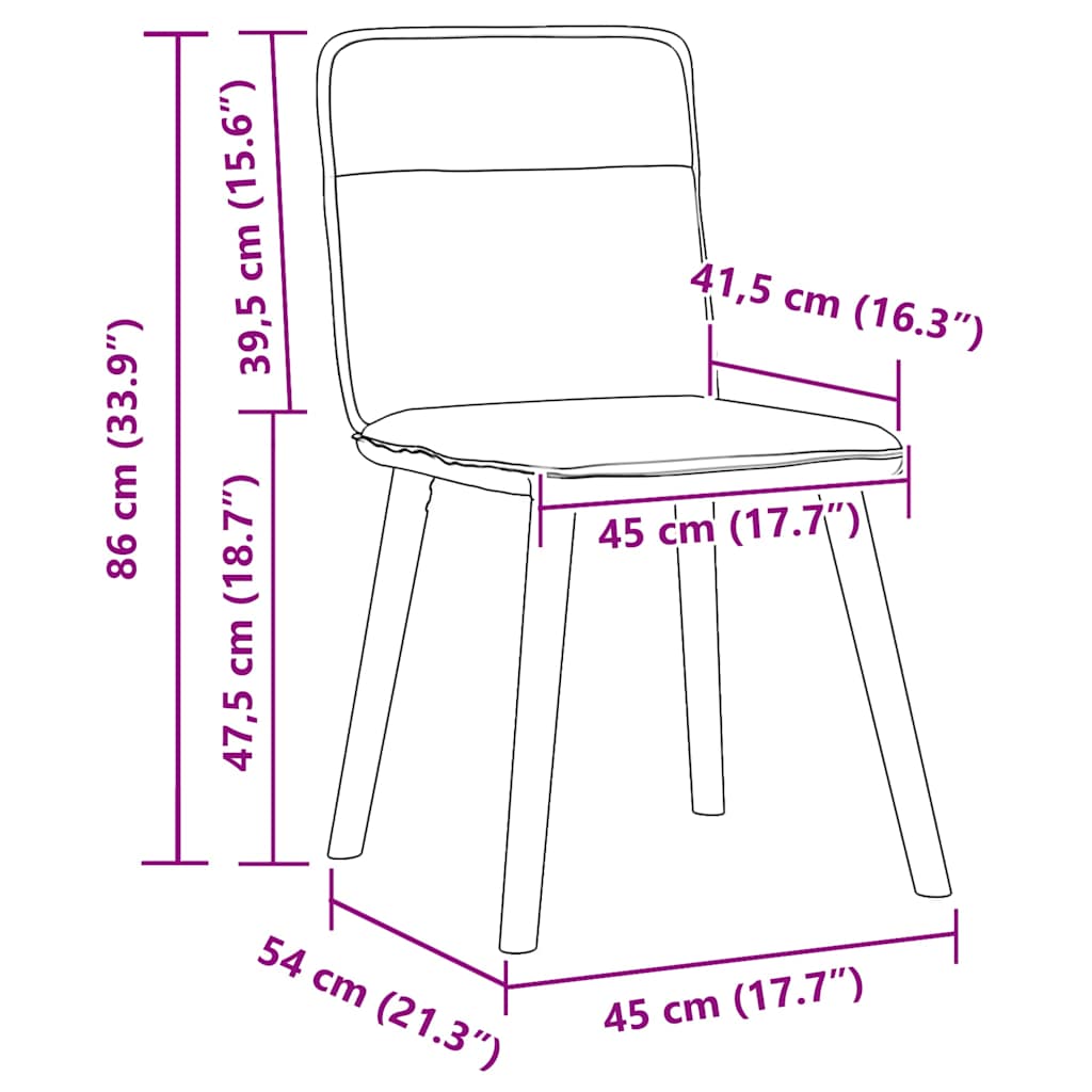 Cadeiras de jantar 2 pcs tecido cinzento-acastanhado