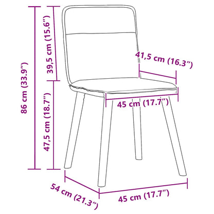 Cadeiras de jantar 2 pcs tecido cinzento-acastanhado