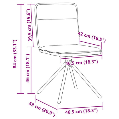 Cadeiras de jantar 2 pcs tecido cinzento-claro