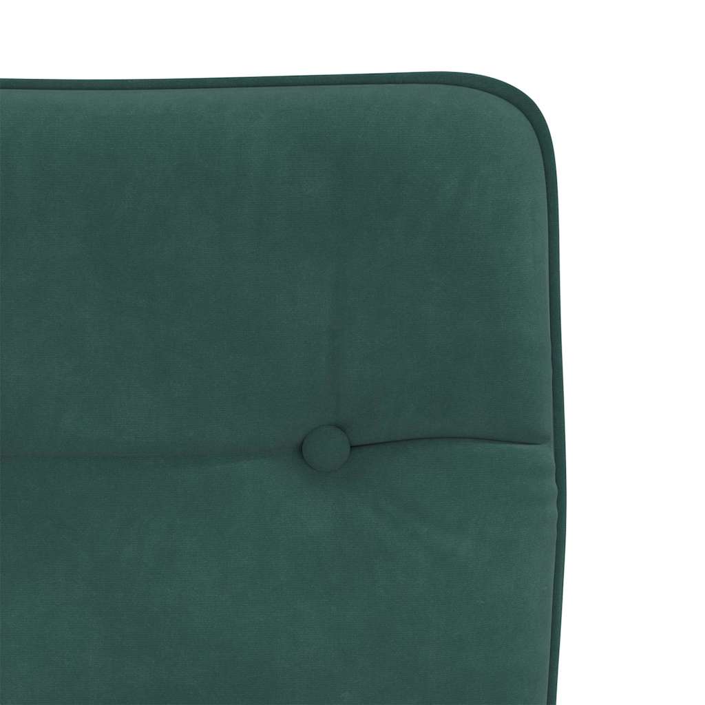 Cadeiras de jantar 2 pcs veludo verde-escuro