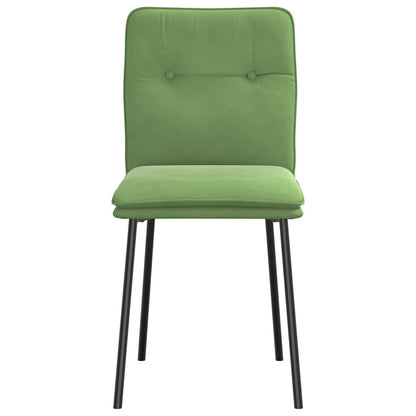 Cadeiras de jantar 2 pcs veludo verde-claro