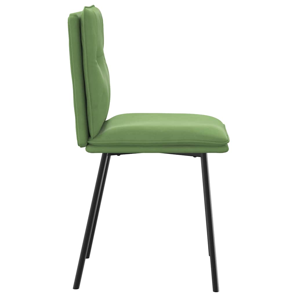 Cadeiras de jantar 2 pcs veludo verde-claro