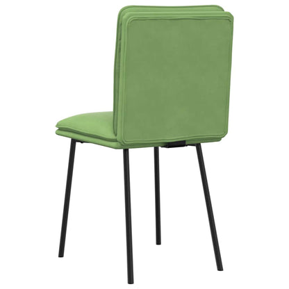 Cadeiras de jantar 2 pcs veludo verde-claro