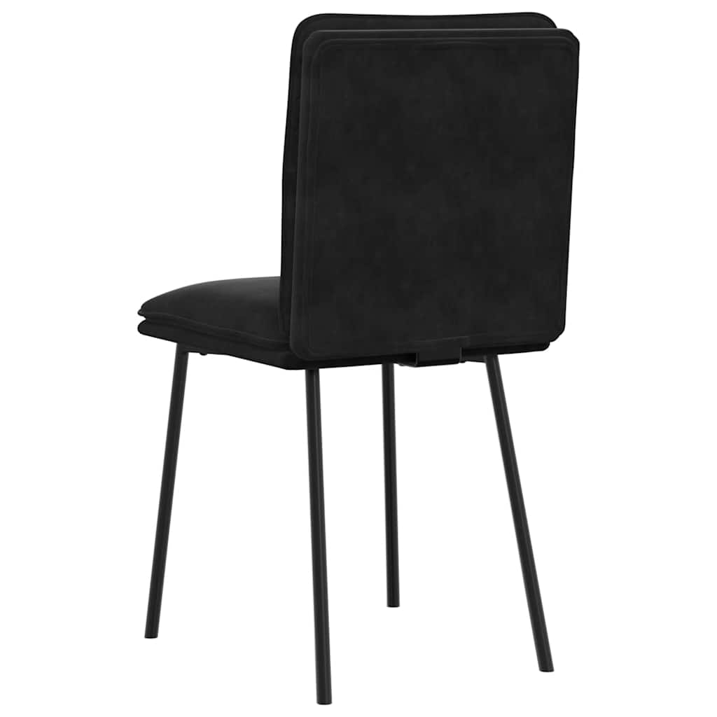 Cadeiras de jantar 2 pcs veludo preto