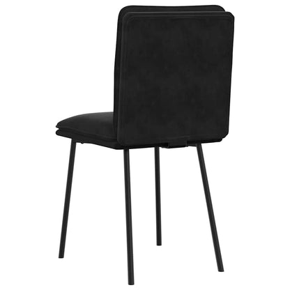 Cadeiras de jantar 2 pcs veludo preto