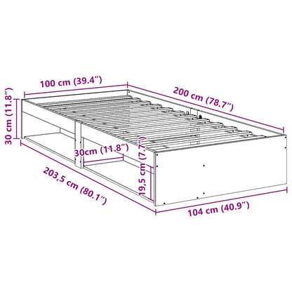 Espreguiçadeira sem colchão cera 100x200 cm