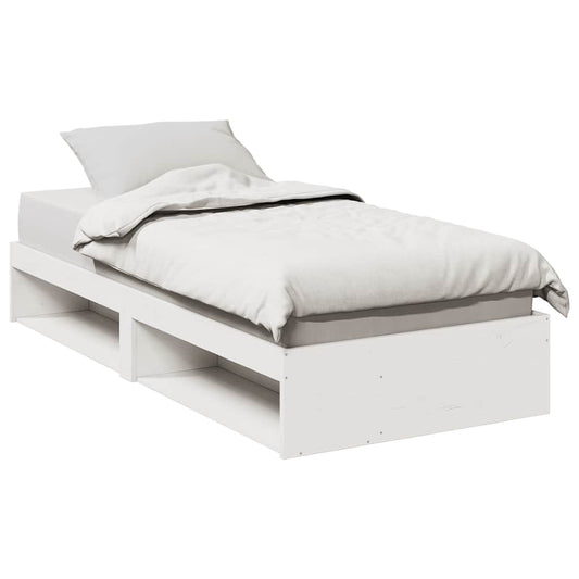 Sofá-cama sem colchão 80x200 cm madeira de pinho maciça branco