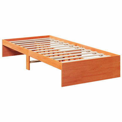 Sofá-cama sem colchão 80x200 cm madeira de pinho castanho cera