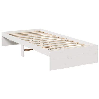 Sofá-cama sem colchão 90x190 cm madeira de pinho maciça branco