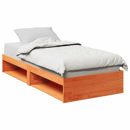 Sofá-cama sem colchão 90x190 cm pinho maciço castanho-mel