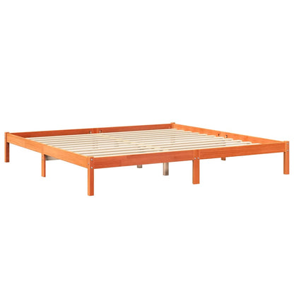 Cama com estante sem colchão 200x200 cm pinho maciço