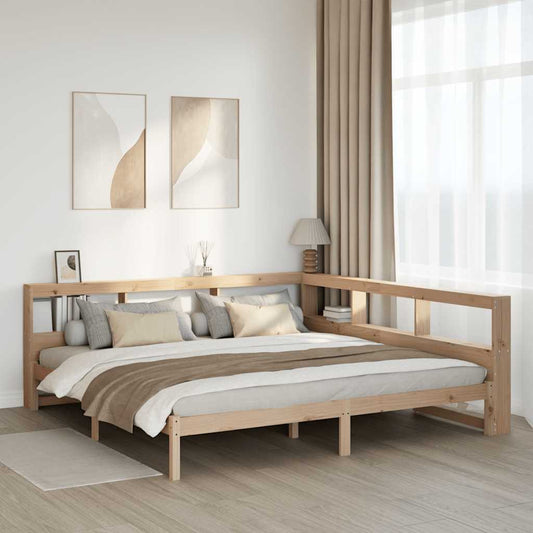 Cama com estante sem colchão 180x200 cm pinho maciço