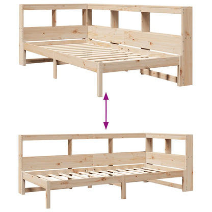 Cama com estante sem colchão 100x200 cm pinho maciço