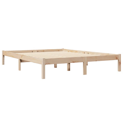 Cama com estante sem colchão 140x190 cm pinho maciço