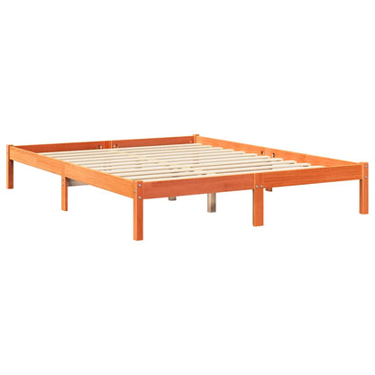 Cama com estante sem colchão 140x190 cm pinho maciço