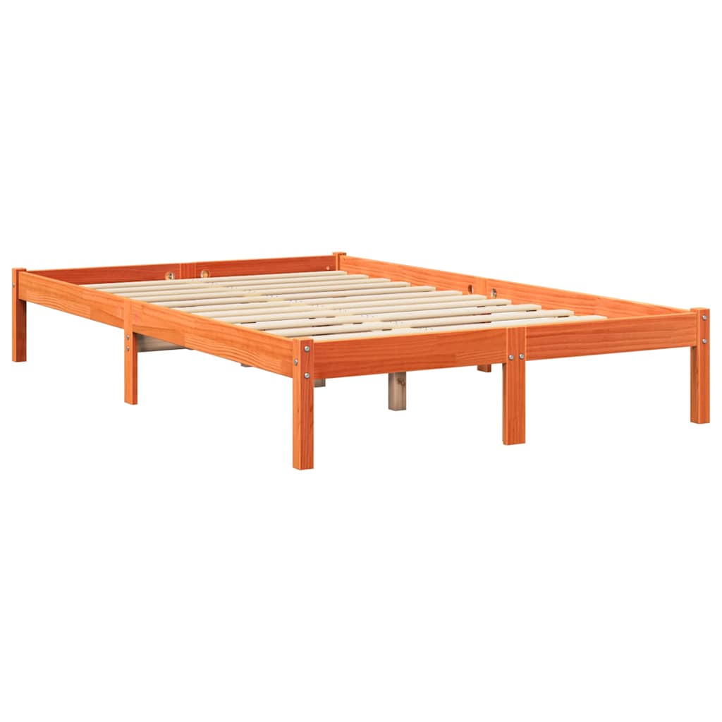 Cama com estante sem colchão 135x190 cm pinho maciço