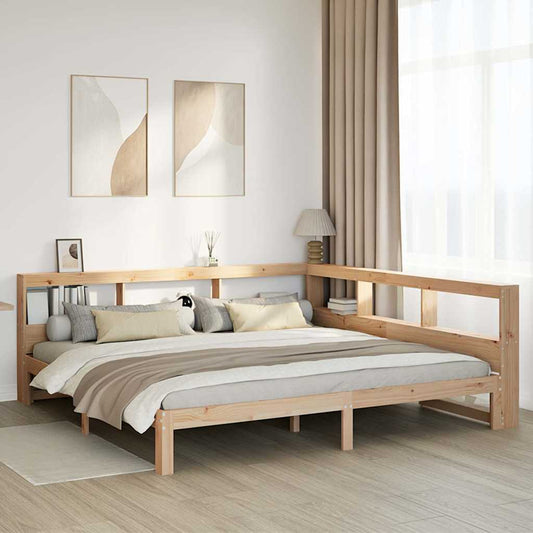 Cama com estante sem colchão 180x200 cm pinho maciço