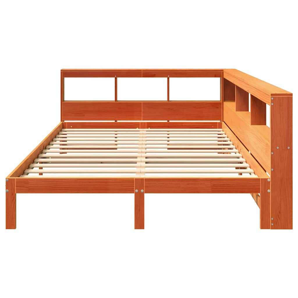 Cama com estante sem colchão 140x190 cm pinho maciço