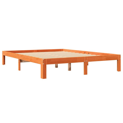 Cama com estante sem colchão 140x190 cm pinho maciço