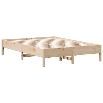 Cama com estante sem colchão 140x190 cm pinho maciço