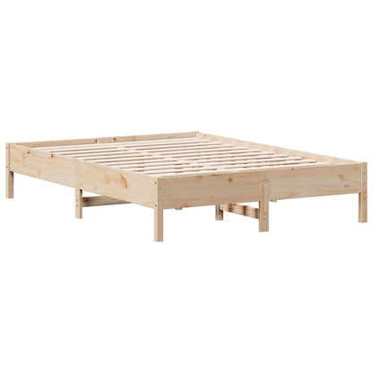 Cama com estante sem colchão 135x190 cm pinho maciço