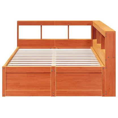 Cama com estante sem colchão 140x190 cm pinho maciço