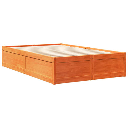 Cama com estante sem colchão 140x190 cm pinho maciço