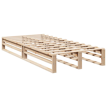 Cama com estante sem colchão 90x190 cm pinho maciço