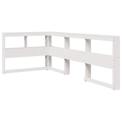 Cama com estante sem colchão 90x190 cm pinho maciço branco