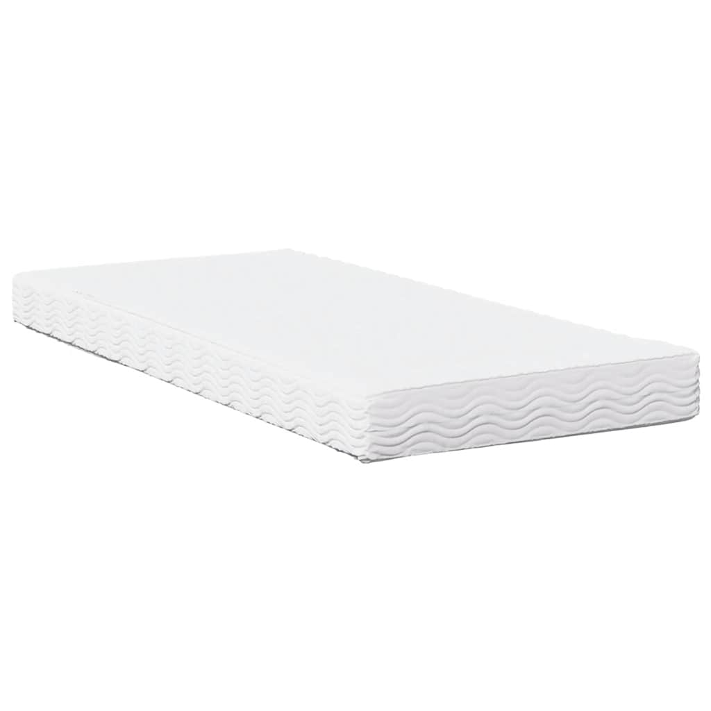 Sofá-cama com colchão 90x190 cm madeira de pinho maciça branco