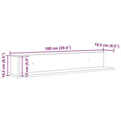 Prateleiras de parede 2pcs derivados de madeira carvalho sonoma