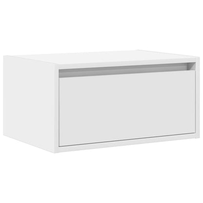 Mesa de cabeceira de parede com luzes LED branco