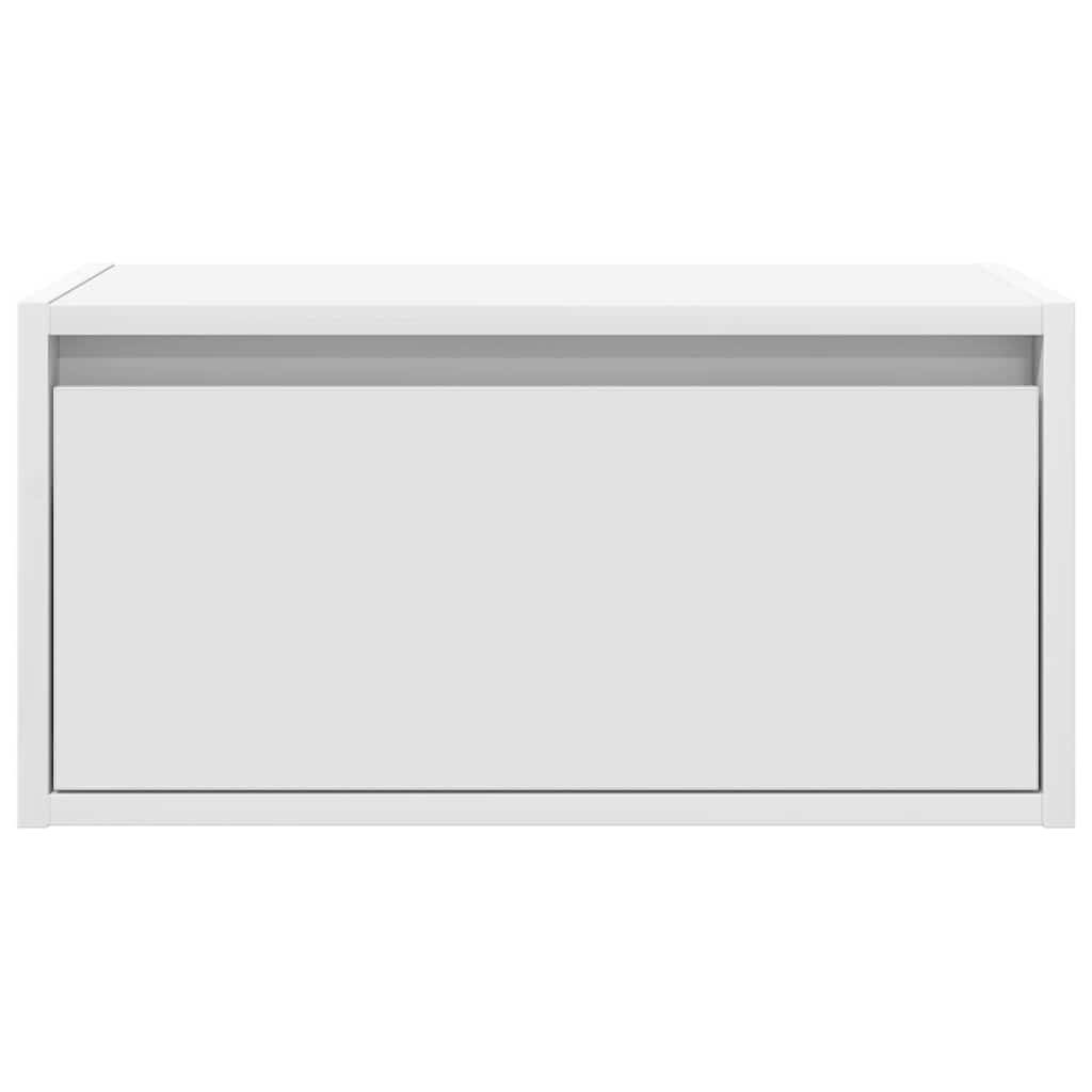 Mesa de cabeceira de parede com luzes LED branco