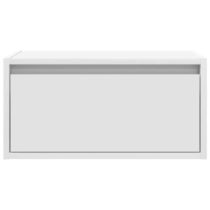 Mesa de cabeceira de parede com luzes LED branco