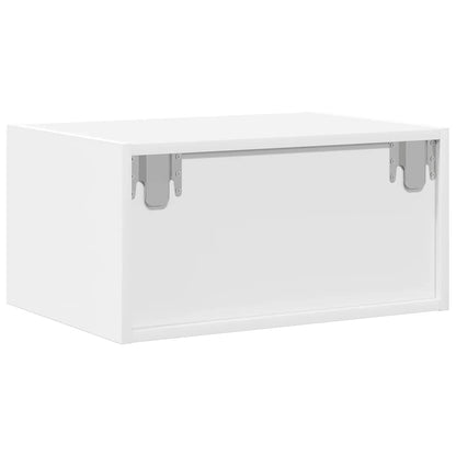 Mesa de cabeceira de parede com luzes LED branco