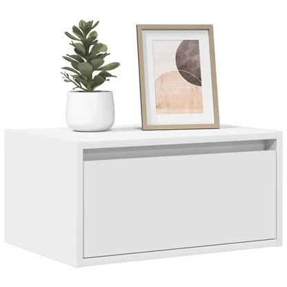 Mesa de cabeceira de parede com luzes LED branco