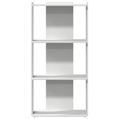 Estante 3-Tier Branco 60x30x120 cm Madeira Engenheirada