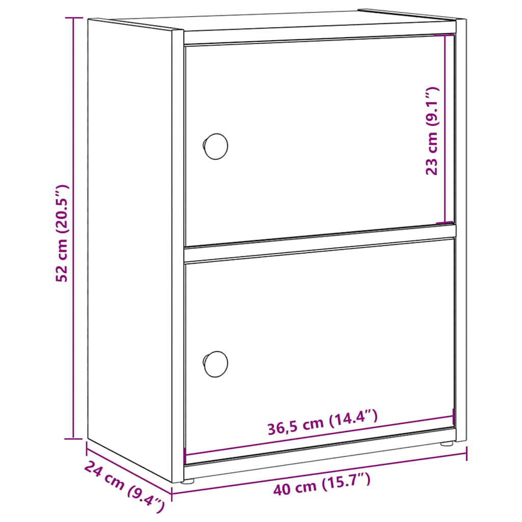 Estante 40x24x52 cm derivados de madeira cinzento sonoma