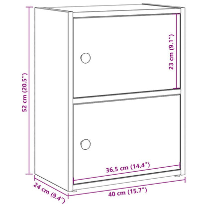 Estante 40x24x52 cm derivados de madeira cinzento sonoma