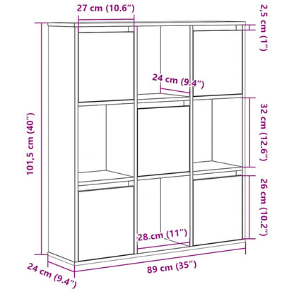 Estante 89x24x101,5 cm derivados de madeira branco