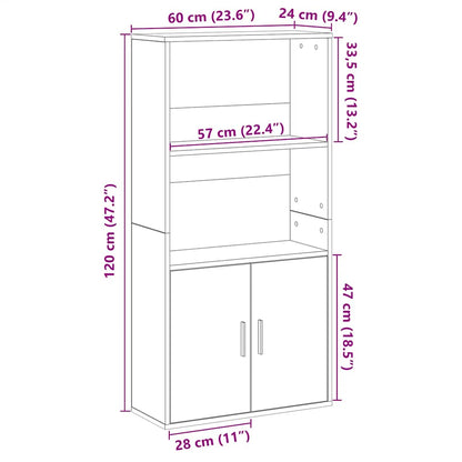 Estante 60x24x120 cm derivados de madeira branco