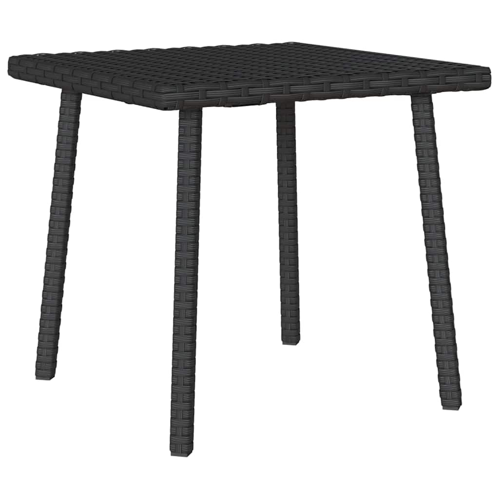 Mesa de centro de jardim retangular 40x40x37 cm vime PE preto