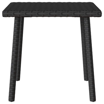 Mesa de centro de jardim retangular 40x40x37 cm vime PE preto