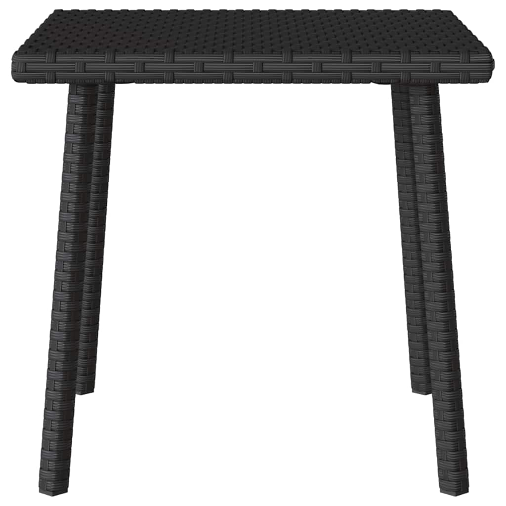 Mesa de centro de jardim retangular 40x40x37 cm vime PE preto