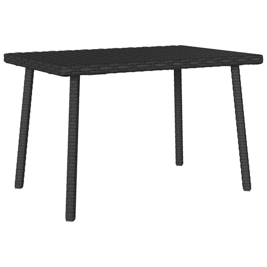 Mesa de centro de jardim retangular 60x40x37 cm vime PE preto