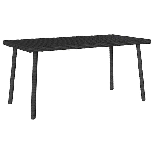 Mesa de centro de jardim retangular 80x40x37 cm vime PE preto