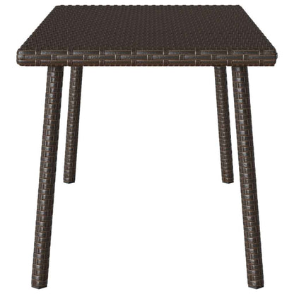 Mesa de centro de jardim retangular 80x40x37cm vime PE castanho