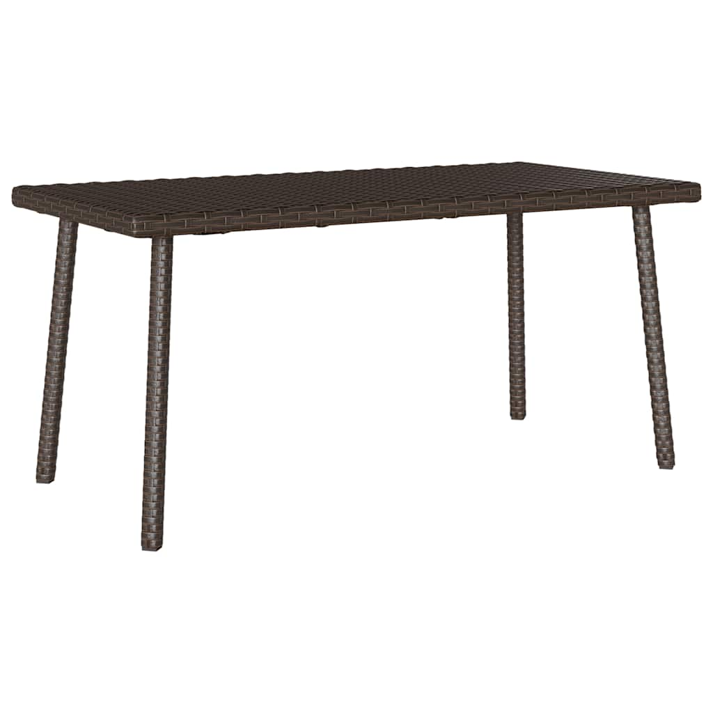 Mesa de centro de jardim retangular 80x40x37cm vime PE castanho